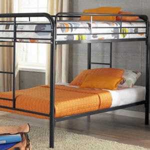 T0182 Single over Single Bunkbed Black