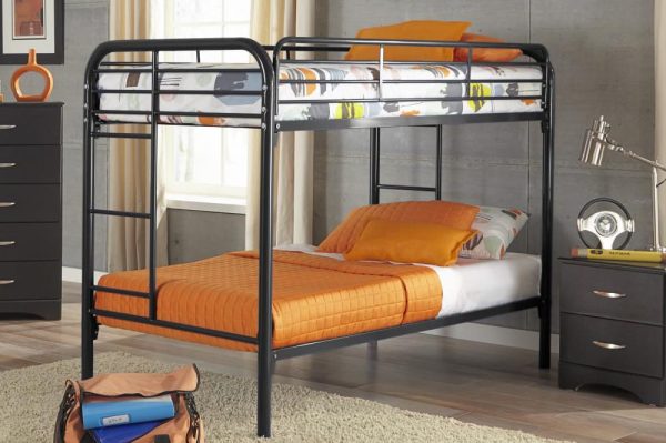 2810B_WEB-1 T0182 Single over Single Bunkbed Black