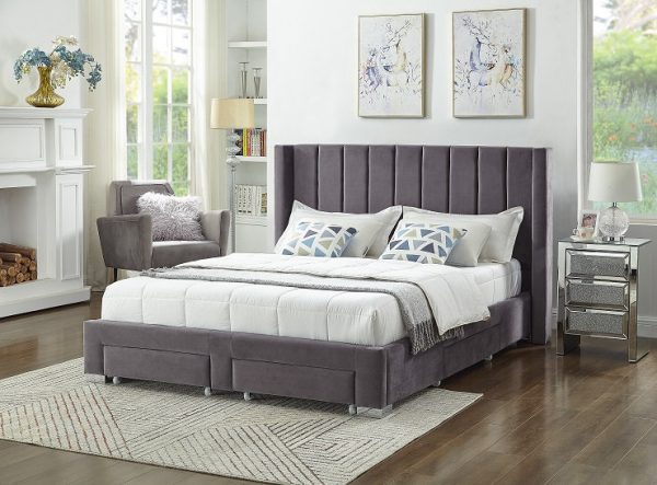 I2153 Storage Bed: Grey/Black/Creme