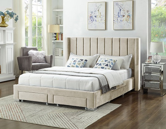 I2153 Storage Bed: Grey/Black/Creme
