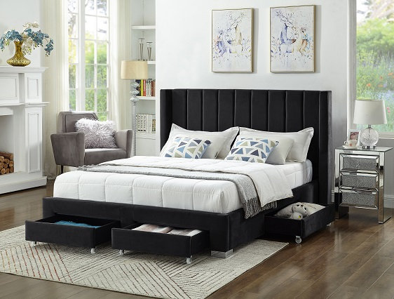I2153 Storage Bed: Grey/Black/Creme