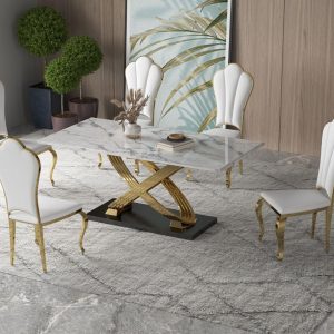 1640_4_1640_5_1500_975 Alkin Marble 5Piece/7Piece Dining Table Set