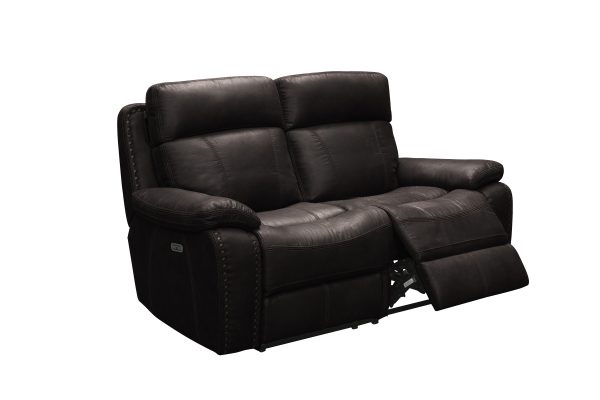 Reco Power Leather Recliner Collection: Stone/Soft Chocolate