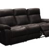 Reco Power Leather Recliner Collection: Stone/Soft Chocolate