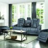 1744323187_77d2ae70bb3a9bebb631 (1) Milan Power Leather Match Recliner Sofa Collection: Grey/Blue