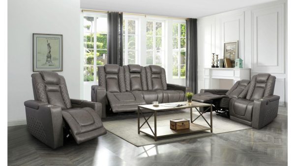 2775_Inox_GRY__Erisware_1500_975 (1) Milan Power Leather Match Recliner Sofa Collection: Grey/Blue
