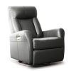 Crescent_PowerSwivelGliderRecliner_PremiumLeather_DarkGrey_Angle_White Cerene Power Swivel Glider Recliner-Massage
