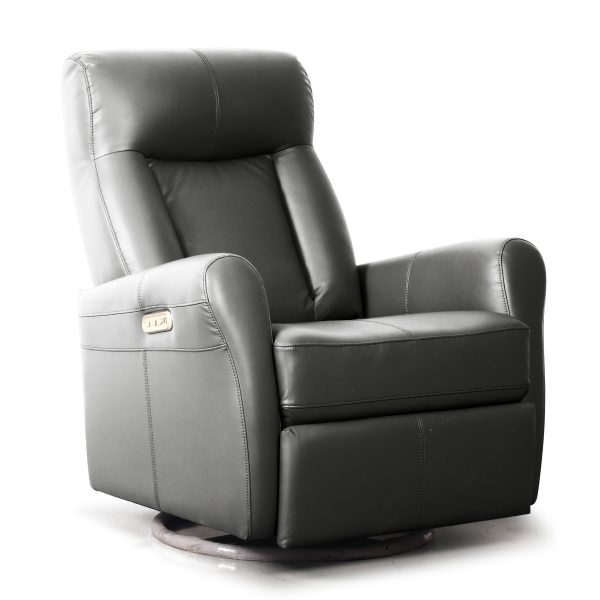 Crescent_PowerSwivelGliderRecliner_PremiumLeather_DarkGrey_Angle_White Cerene Power Swivel Glider Recliner-Massage