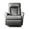 Crescent_PowerSwivelGliderRecliner_PremiumLeather_DarkGrey_Front_White Cerene Power Swivel Glider Recliner-Massage