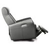 Crescent_PowerSwivelGliderRecliner_PremiumLeather_DarkGrey_Side_Open_White Cerene Power Swivel Glider Recliner-Massage