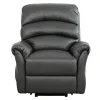 Fresno_LiftChair_Front_White Summer Power Lift Recliner - PVC Charcoal
