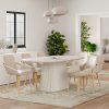Rona 7 Piece Dining Set: Ivory/Black