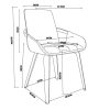 Rona 7 Piece Dining Set: Ivory/Black
