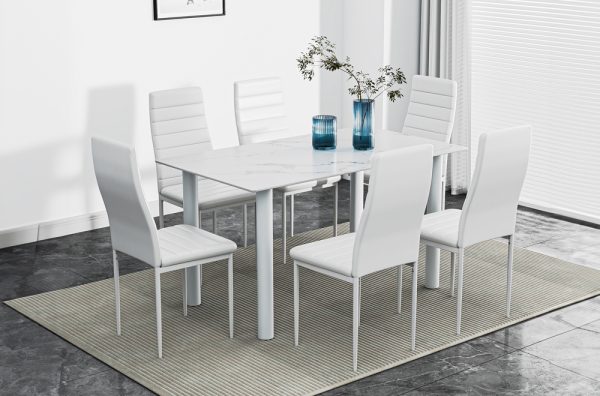 T3408_WEB Lavender 7 Piece Dining Set