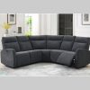 Steven Grey Fabric Power Recliner Sectional