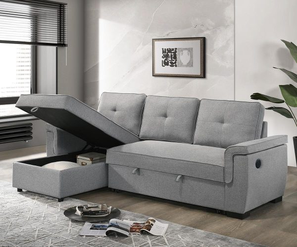 Polo Reversible Sleeper Sofa with Storage