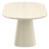 Rona 7 Piece Dining Set: Ivory/Black