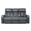 Suri Power Motion Sofa Collection: Black/Charcoal