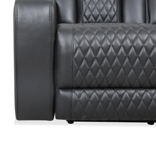 Suri Power Motion Sofa Collection: Black/Charcoal