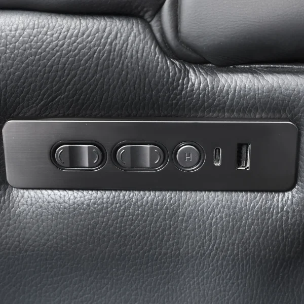 Suri Power Motion Sofa Collection: Black/Charcoal