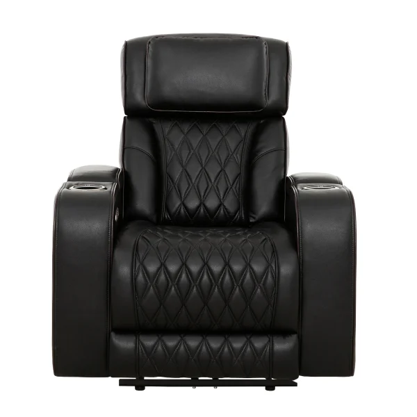 Suri Power Motion Sofa Collection: Black/Charcoal
