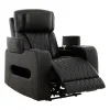 Suri Power Motion Sofa Collection: Black/Charcoal