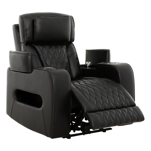 Suri Power Motion Sofa Collection: Black/Charcoal