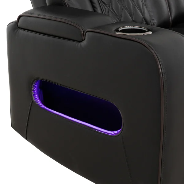 Suri Power Motion Sofa Collection: Black/Charcoal