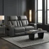 Suri Power Motion Sofa Collection: Black/Charcoal