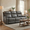 Gisele Power Motion Sofa- Charcoal/Taupe