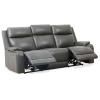 Gisele Power Motion Sofa- Charcoal/Taupe