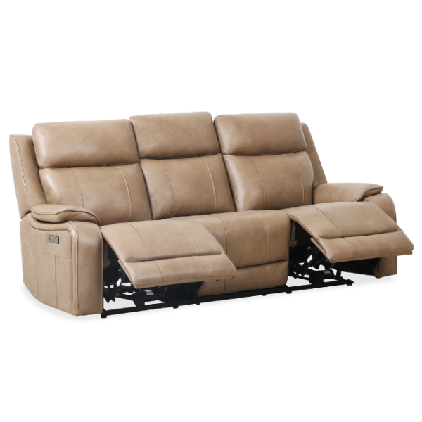 Gisele Power Motion Sofa- Charcoal/Taupe