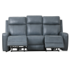 Milano Power Motion Sofa: Blue/Cognac