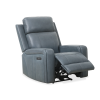 Milano Power Motion Sofa: Blue/Cognac