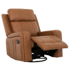 Milano Power Motion Sofa: Blue/Cognac