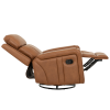 Milano Power Motion Sofa: Blue/Cognac