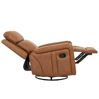 Milano Power Motion Sofa: Blue/Cognac