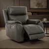 Gisele Power Motion Sofa- Charcoal/Taupe